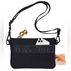 NWT Wild One Dog Treat Bag, Two Interior Compartments, Built In Bag Dispenser
